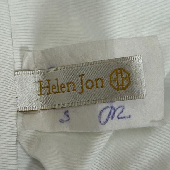 Helen Jon Aqua Blue White Bikini Halter Top Tie Bottom 2 Piece Swimsuit Sz S M - Picture 11 of 13